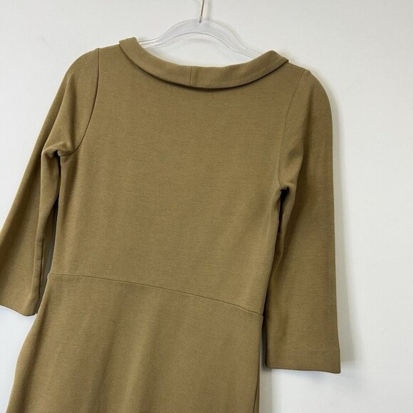 Boden Alexa Dress Womens Size 6 Tan Beige 3/4 Sleeves - Picture 9 of 9